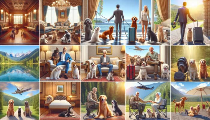 Diverse pet-friendly accommodations including luxury hotels, vacation rentals, and campgrounds offering a warm welcome to pets and their owners.