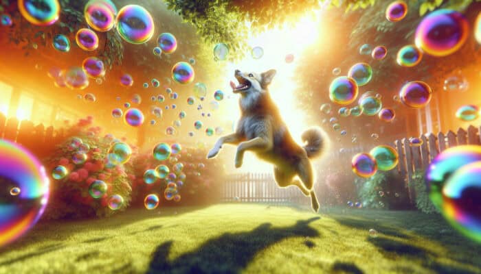 Bubble Chasing: The Universal Fun for Outdoor Pets