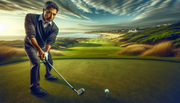 Golfer employing mid bounce wedge on South African courses, adapting to diverse turf conditions.