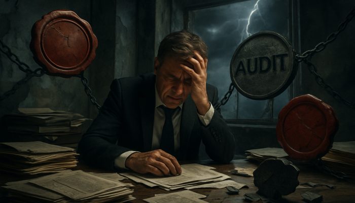 checking your file after accounts close: Essential Tips | DCL Stressed executive facing HMRC penalties, audits, and reputational damage in deteriorating office
